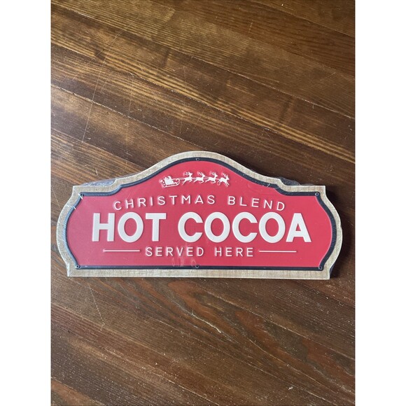Other - New! "Hot Cocoa Christmas Blend Served Here" Sign Chocolate Bar Decor Winter
